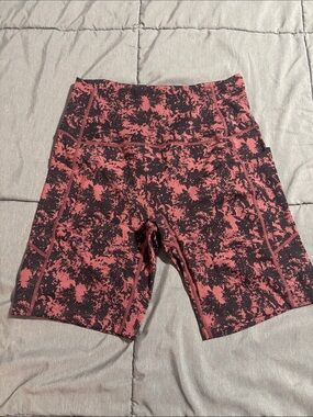 Born Primitive Black and Pink Marble Bike Shorts